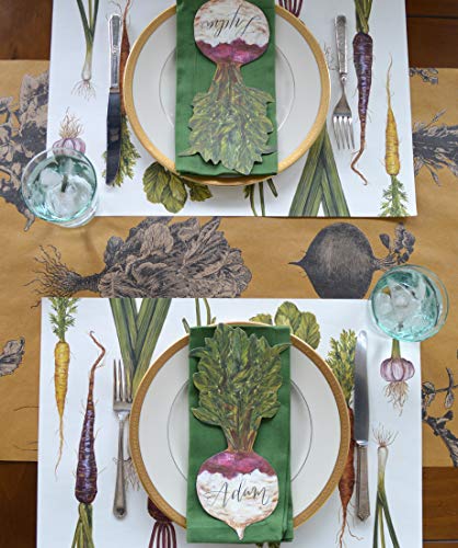 Hester and Cook Hester & Cook Papier Platzdeckchen, Pad von 30 - Naturbauernmarkt Mehrfarbig