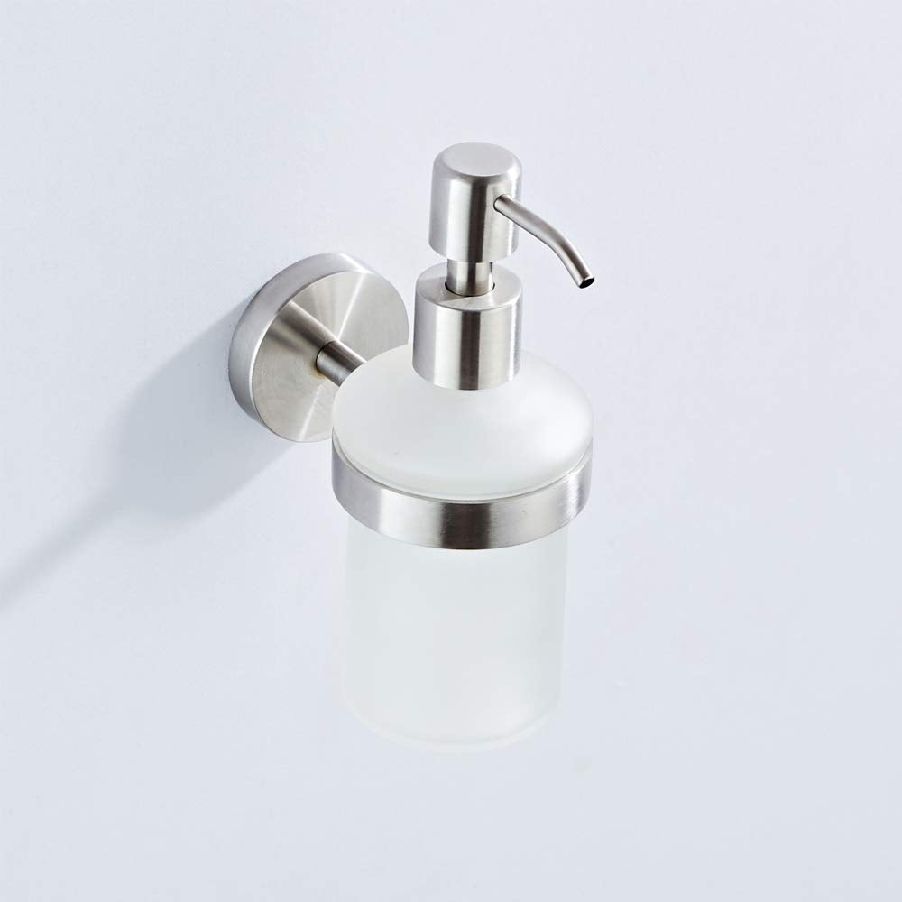 EXLECO Seifenspender Glas 200ml Wand Shampoo Duschgel Spender zum Bohren