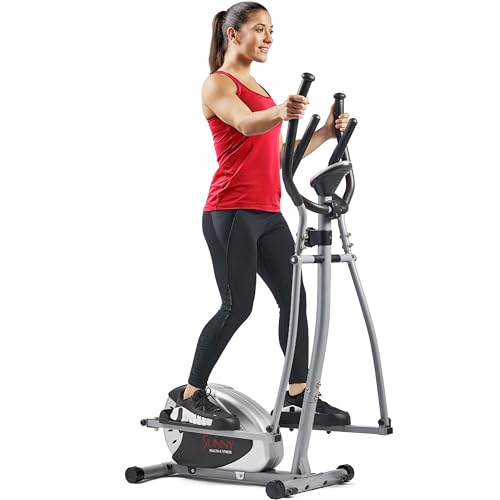 Sunny Health & Fitness Smarter Upright-Ellipsentrainer mit Pulssensor