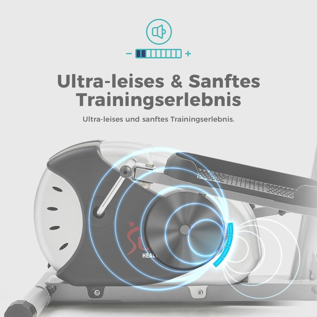 Sunny Health & Fitness Smarter Upright-Ellipsentrainer mit Pulssensor