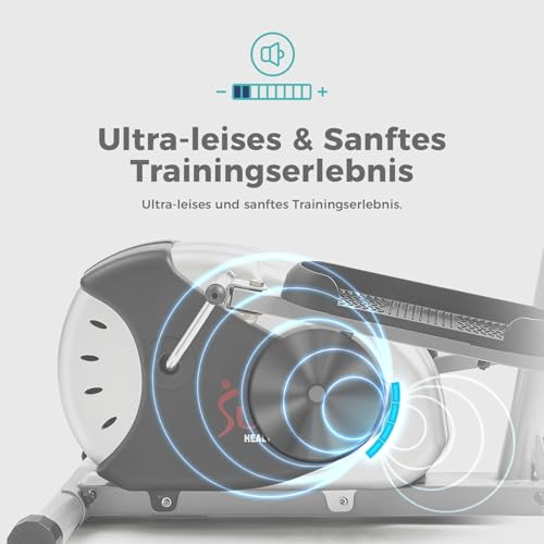 Sunny Health & Fitness Smarter Upright-Ellipsentrainer mit Pulssensor