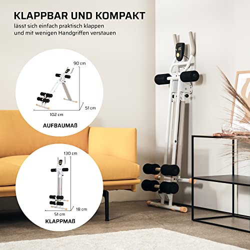 SportPlus Bauchtrainer für zuhause klappbar - Bauchmuskeltrainer, Bauchroller mit 3 oder 4 Trainingswinkeln - Bauch Trainingsgerät bis 100kg