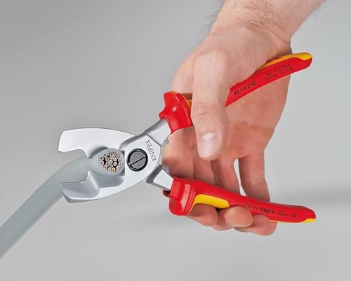 KNIPEX Kabelschere mit Doppelschneide, 200 mm, 95 16 200