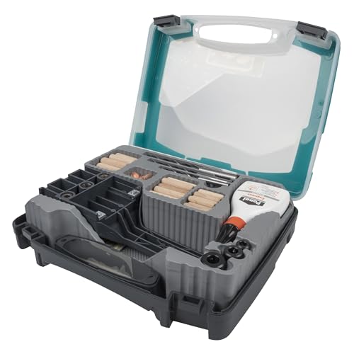 wolfcraft Universal-Meisterdübler-Set - 78-tlg Holzverbindungs-Set 6, 8, 10