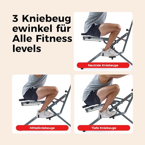 Sunny Health & Fitness Smart Row-N-Ride Kniebeugen- & Rudertrainer klappbar