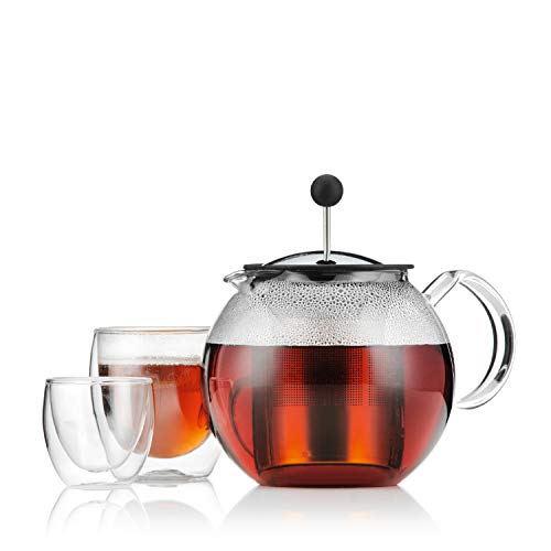 Bodum 1801-16 Assam Teebereiter mit Edelstahlfilter, 1.0 l