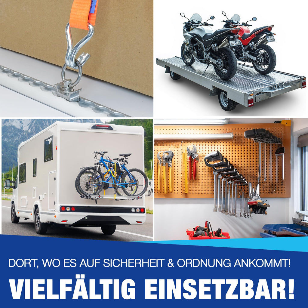NTG Airlineschiene Fitting 900 daN - Endbeschlag mit Verzurrösen, 10 Stück