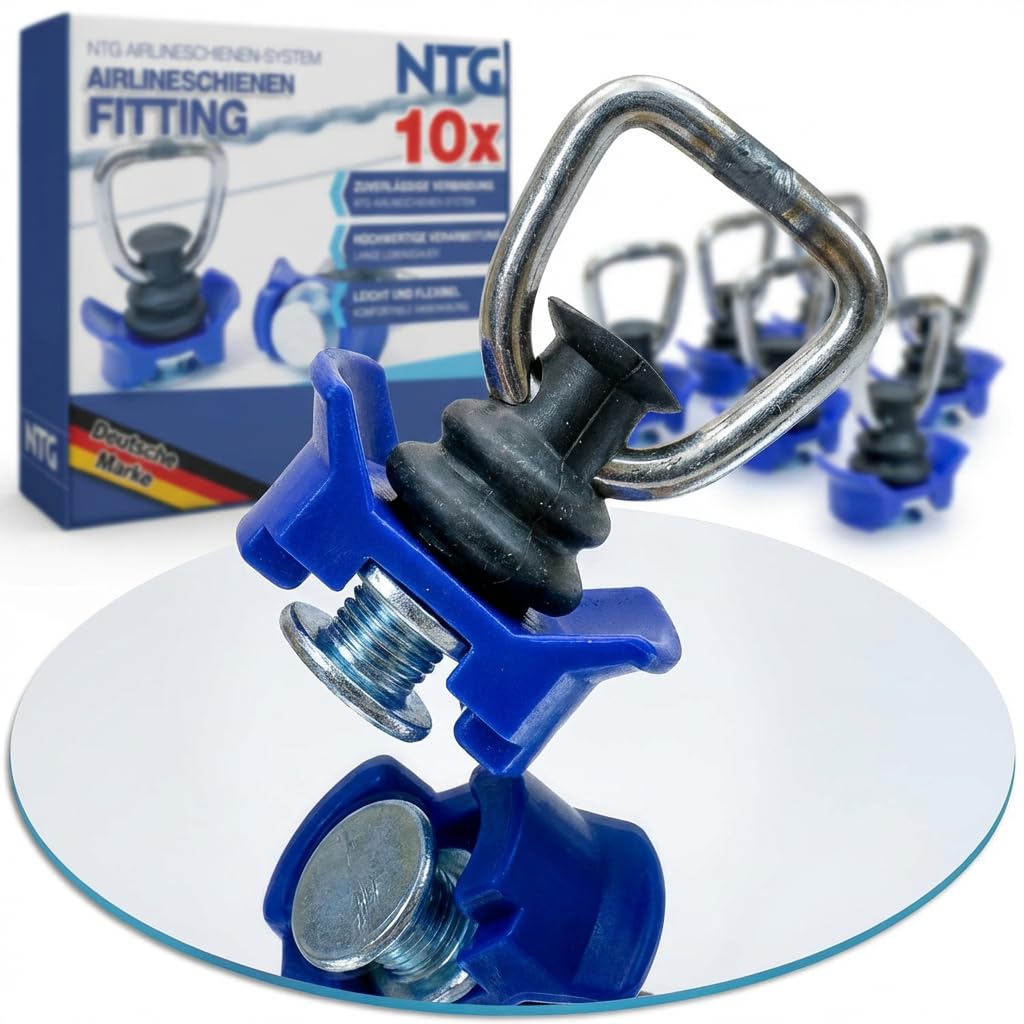 NTG Airlineschiene Fitting 900 daN - Endbeschlag mit Verzurrösen, 10 Stück