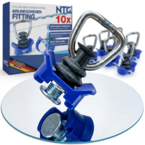 NTG Airlineschiene Fitting 900 daN - Endbeschlag mit Verzurrösen, 10 Stück