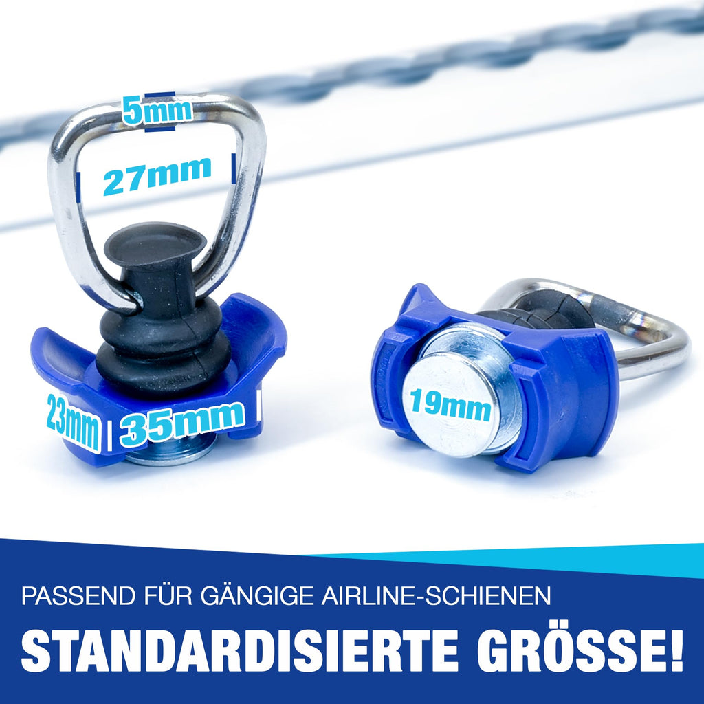NTG Airlineschiene Fitting 900 daN - Endbeschlag mit Verzurrösen, 10 Stück