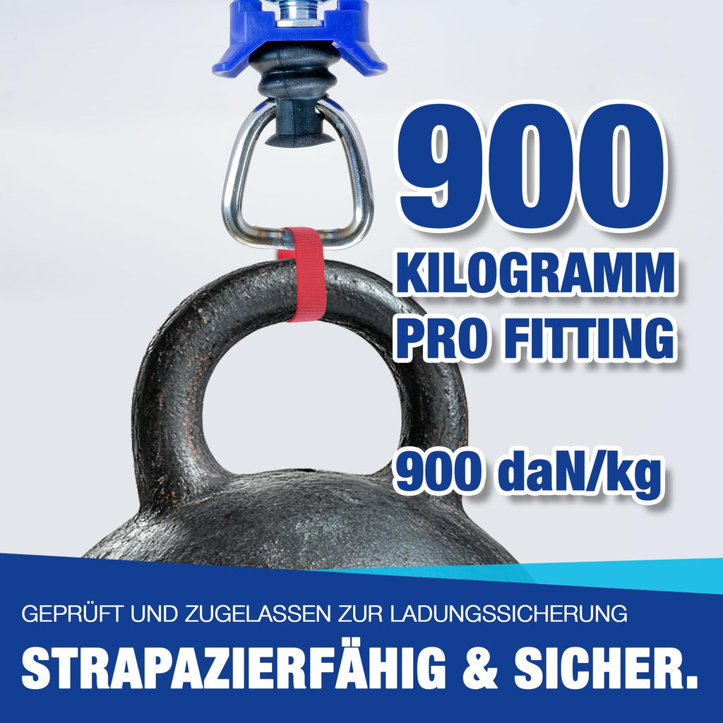 NTG Airlineschiene Fitting 900 daN - Endbeschlag mit Verzurrösen, 10 Stück