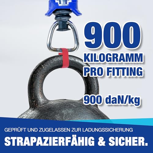 NTG Airlineschiene Fitting 900 daN - Endbeschlag mit Verzurrösen, 10 Stück