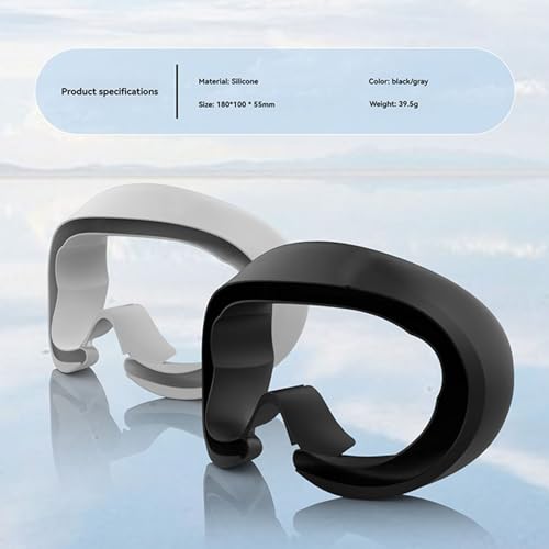 Generisch VR Gesichtsabdeckung für Pico4 Silikon Gesicht Kissen Pad Antibeschlag und auslaufsicher Ersatzbrille Zubehör (Grau)