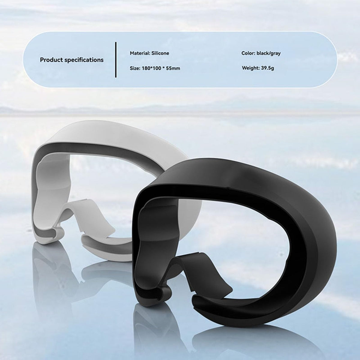 Generisch VR Gesichtsabdeckung für Pico4 Silikon Gesicht Kissen Pad Antibeschlag und auslaufsicher Ersatzbrille Zubehör (Grau)