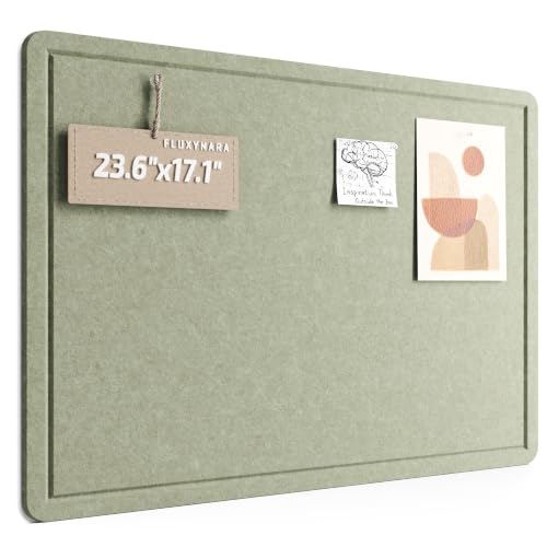 Fluxynara Filz Pinnwand 60 x 43,5 cm, Modernes Memoboard,Salbeigrün