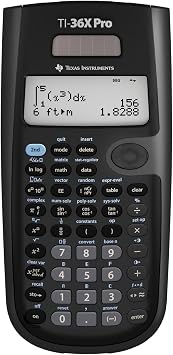 Texas Instruments TI-36X PRO Schulrechner (4-zeilig), nur mit französischer Anleitung und Sprache, 36PRO/TBL/1L1, BLACK