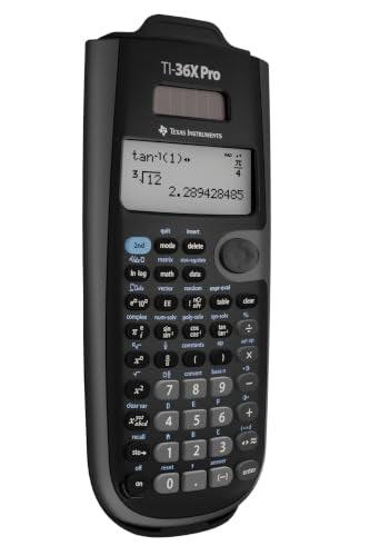 Texas Instruments TI-36X PRO Schulrechner (4-zeilig), nur mit französischer Anleitung und Sprache, 36PRO/TBL/1L1, BLACK