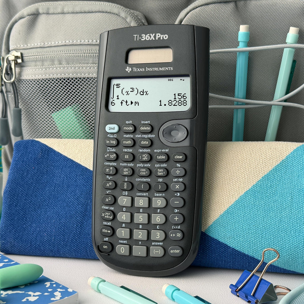 Texas Instruments TI-36X PRO Schulrechner (4-zeilig), nur mit französischer Anleitung und Sprache, 36PRO/TBL/1L1, BLACK