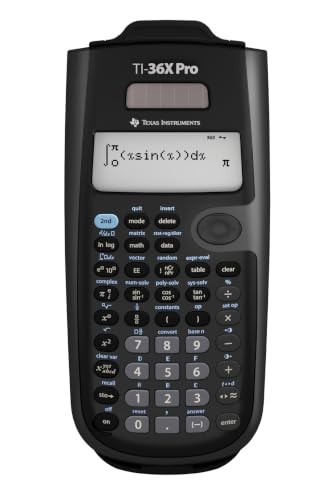Texas Instruments TI-36X PRO Schulrechner (4-zeilig), nur mit französischer Anleitung und Sprache, 36PRO/TBL/1L1, BLACK