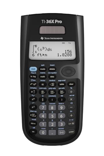 Texas Instruments TI-36X PRO Schulrechner (4-zeilig), nur mit französischer Anleitung und Sprache, 36PRO/TBL/1L1, BLACK