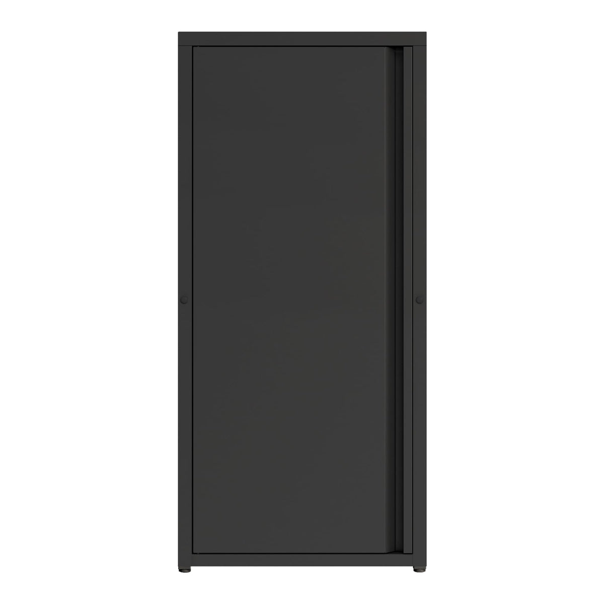 [en.casa] Metallschrank Burlöv Aktenschrank mit Einer Tür Büroschrank 2 höhenverstellbare Ablagen Ordnerschrank 88 x 40 x 35 cm Schwarz Spind Schrank