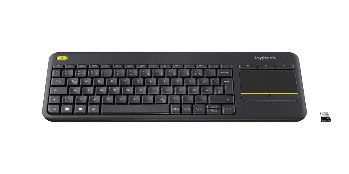 Logitech K400 Plus Kabellose Touch-TV-Tastatur mit integriertem -DEU QWERTZ