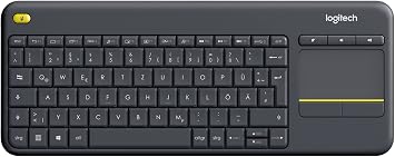 Logitech K400 Plus Kabellose Touch-TV-Tastatur mit integriertem -DEU QWERTZ