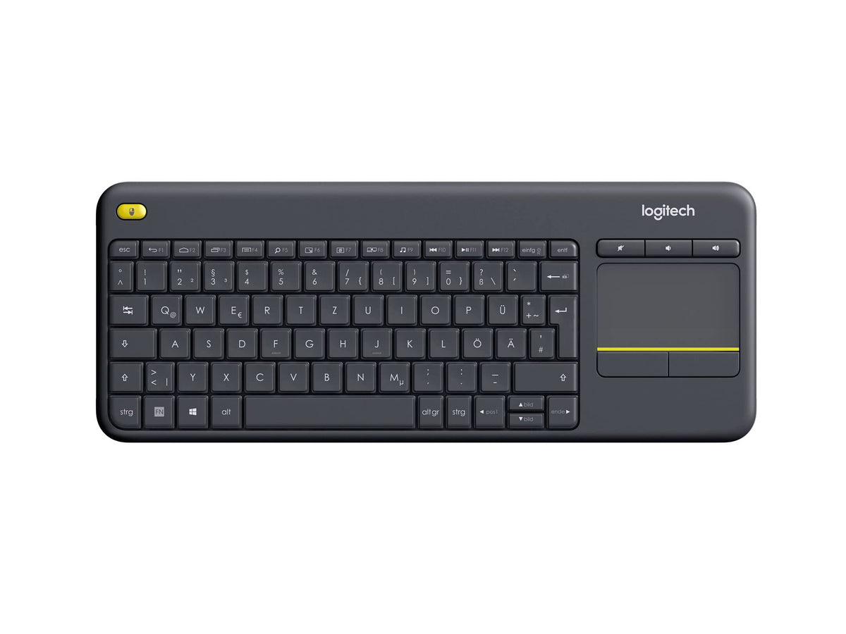 Logitech K400 Plus Kabellose Touch-TV-Tastatur mit integriertem -DEU QWERTZ