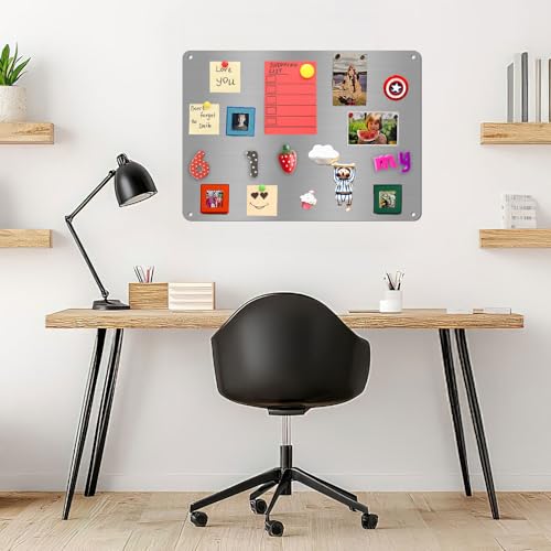2 Stück Magnettafel Magnetboard, 42 x 30 cm Edelstahl Magnettafel für Küche