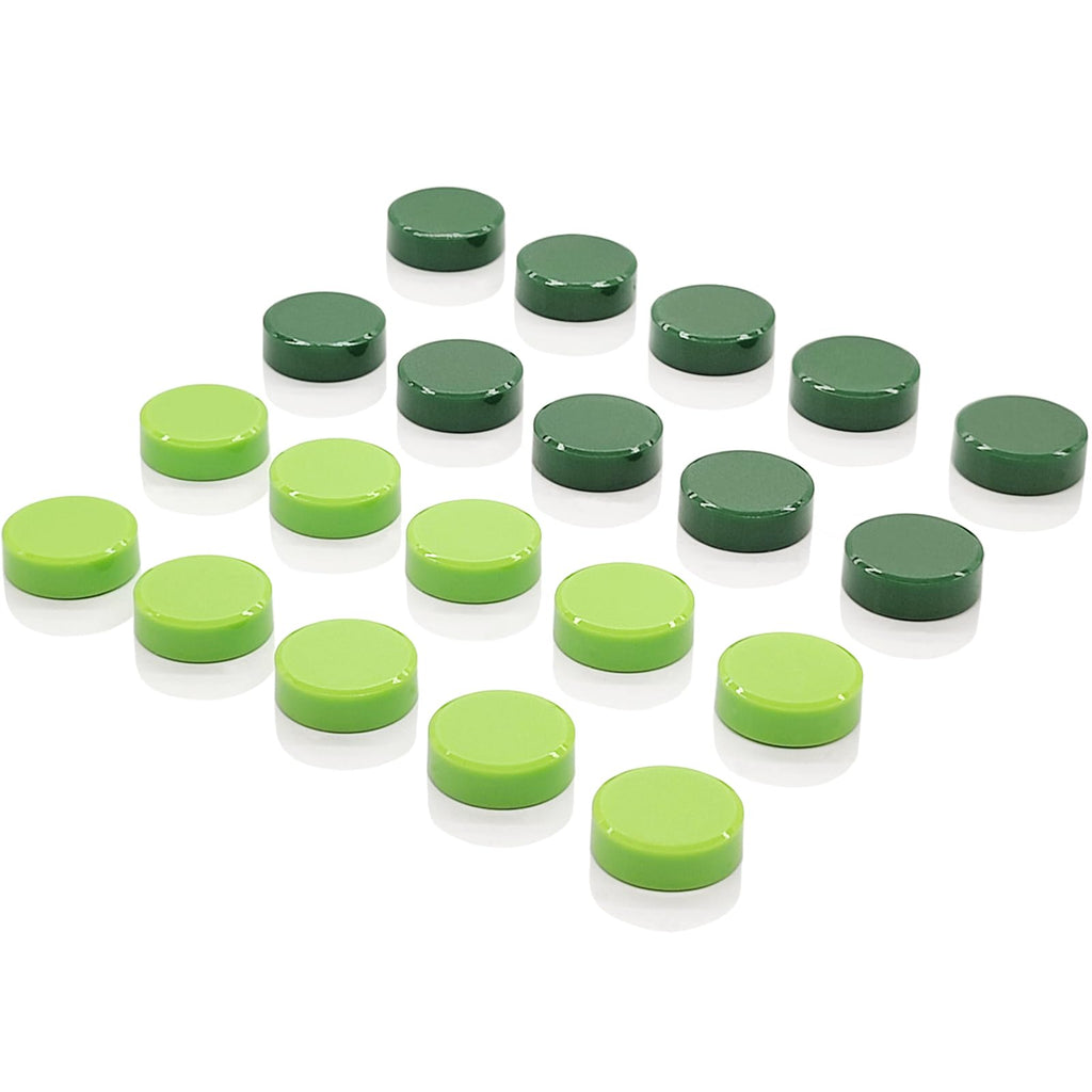 Magnete für Magnettafel, 20 Stück Magnete Stark, Kühlschrankmagnete Mini, Runde Whiteboard Magnet Bunt, Kleine Magneten für Kühlschrank, Pinnwand, Magnetwand, Schule, Büro - Grün Tafelmagnete