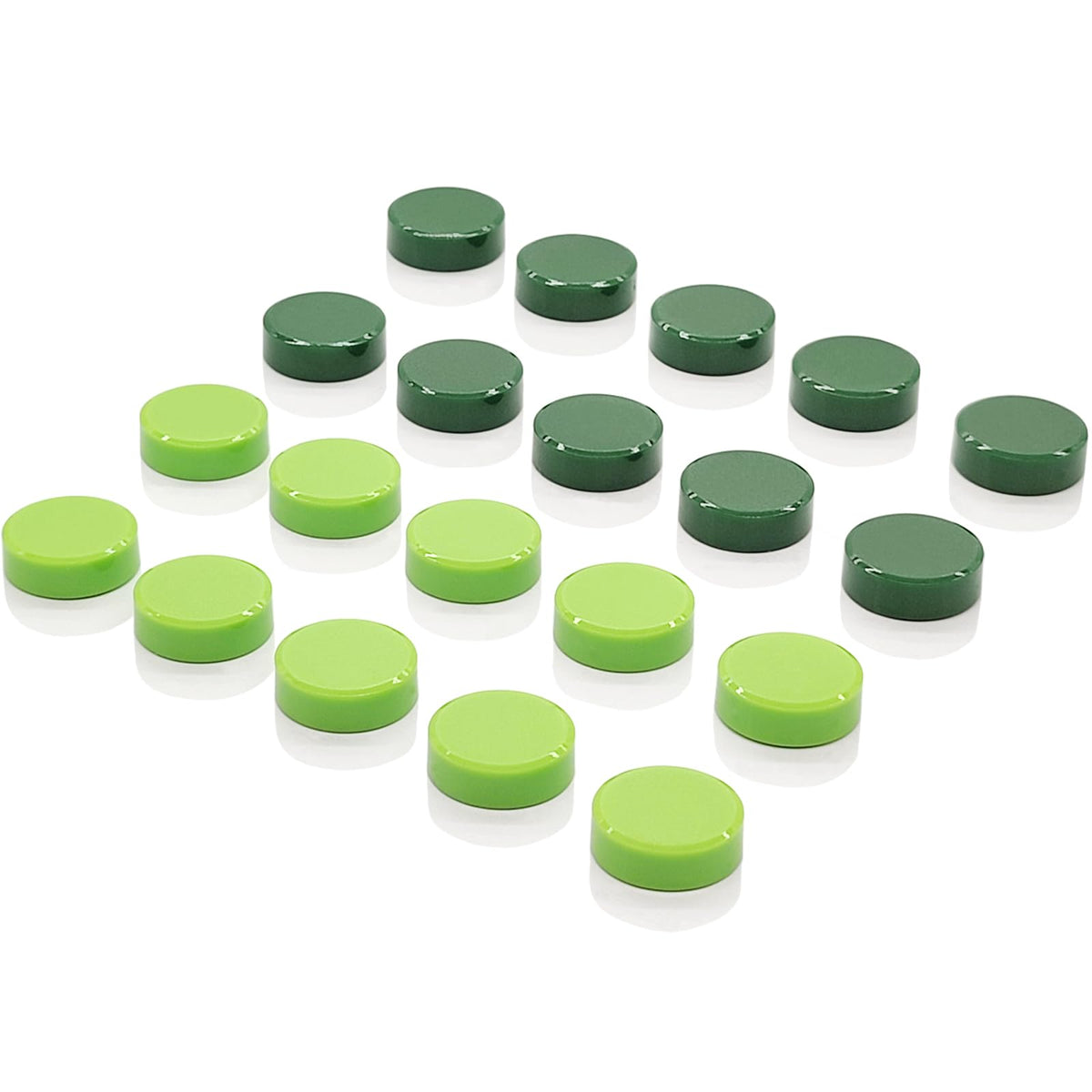 Magnete für Magnettafel, 20 Stück Magnete Stark, Kühlschrankmagnete Mini, Runde Whiteboard Magnet Bunt, Kleine Magneten für Kühlschrank, Pinnwand, Magnetwand, Schule, Büro - Grün Tafelmagnete