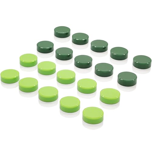 Magnete für Magnettafel, 20 Stück Magnete Stark, Kühlschrankmagnete Mini, Runde Whiteboard Magnet Bunt, Kleine Magneten für Kühlschrank, Pinnwand, Magnetwand, Schule, Büro - Grün Tafelmagnete