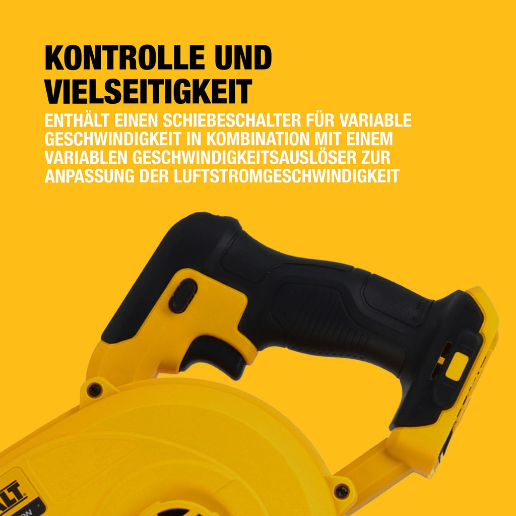 DEWALT 18V XR Kompaktes Gebläse mit Variabler Drehzahl, DCV100-XJ