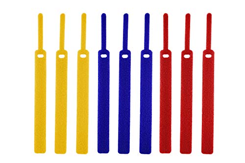 Klett-Kabelbinder mit Schlaufe 17 cm, 10 Stück, bunt