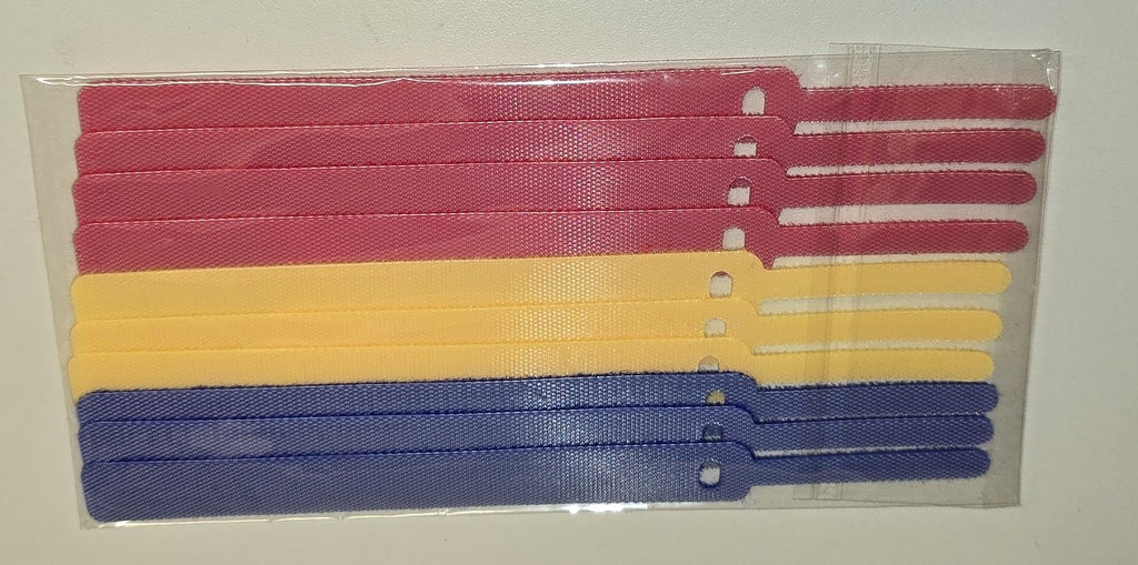 Klett-Kabelbinder mit Schlaufe 17 cm, 10 Stück, bunt