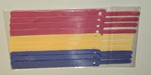 Klett-Kabelbinder mit Schlaufe 17 cm, 10 Stück, bunt