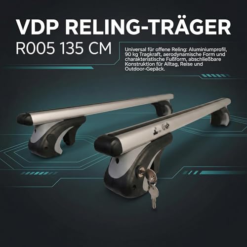 Alu Relingträger VDP XL135 kompatibel mit Citroen Berlingo ab 96 bis abschliessbar