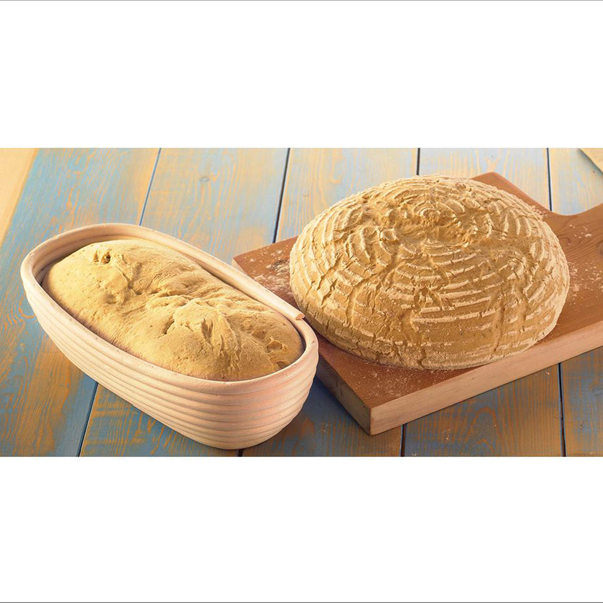 Gärkörbchen rund 20 cm – Birkmann – beige, Ø 20 x 8,5 cm, aus natürlichem Peddigrohr, handgefertigt, für Brote bis 1000 g, formgebend mit Rillenmuster, langlebig, nachhaltig, luftdurchlässig