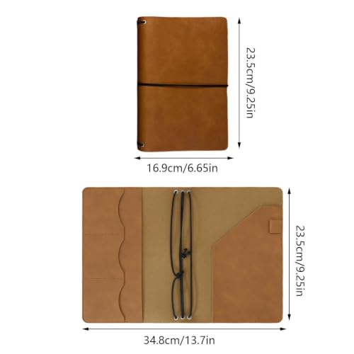 Générique Notizbuch A5 Schutzhülle Notizbuch aus PU-Leder Retro