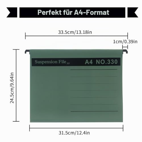 30 Stück Hängemappen A4,mit Tabs und Karteneinsätzen(Gemischte Farben)