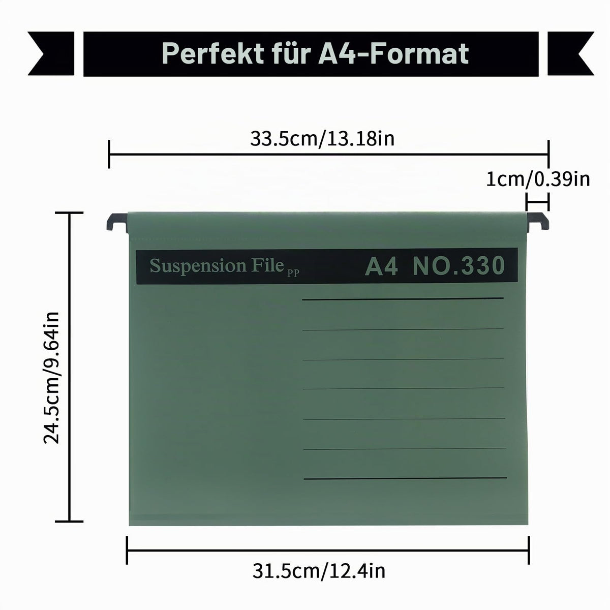 30 Stück Hängemappen A4,mit Tabs und Karteneinsätzen(Gemischte Farben)