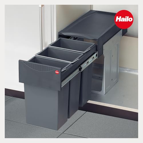 Hailo AS Terzett 10/10/10 dunkelgrau - 3666131 Einbau Abfallsammler