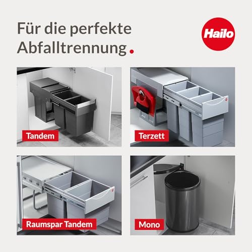 Hailo AS Terzett 10/10/10 dunkelgrau - 3666131 Einbau Abfallsammler