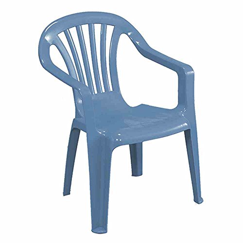 Stapelbarer Gartenstuhl für Kinder, Made in Italy, 37x37x52 cm, hellblaue Farbe