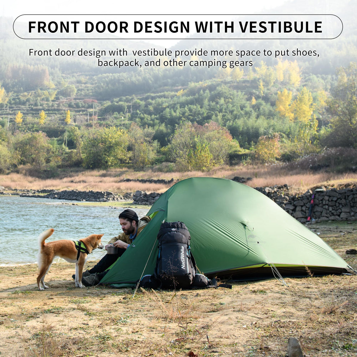 Naturehike Cloud up 2 Campingzelt Ultraleichtes Zelt 2 Personen 3-4 Saison Wasserdichtes Zelt für Rucksack Wandern