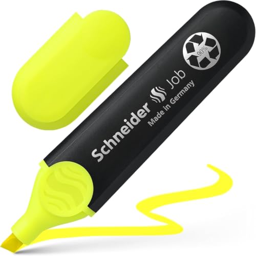 Schneider Job 150 Textmarker (aus recyceltem Kunststoff, ausgezeichnet mit Der blaue Engel) 10er Pack gelb