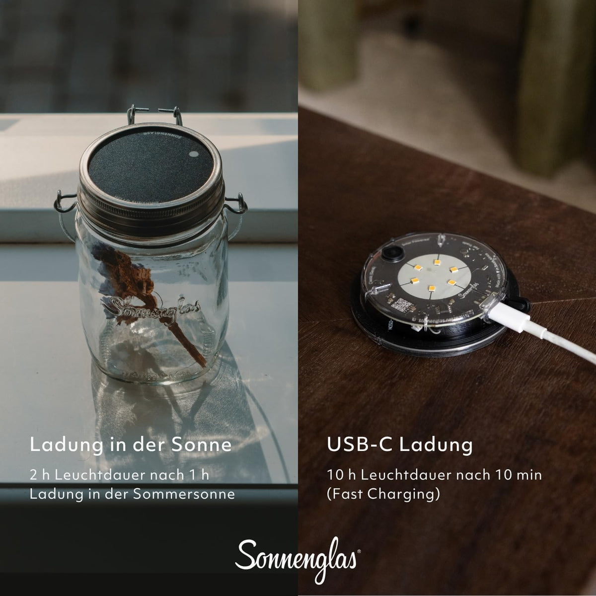 SONNENGLAS® Sonnenlaterne Mini Original (250ml · inkl. SOMO Solarlicht)