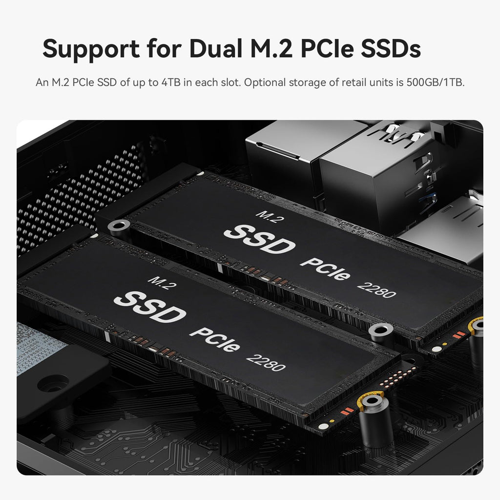 Beelink Mini PC SER5 MAX, Ryzen 7 7735U(8C/16T, bis zu 4,75GHz)
