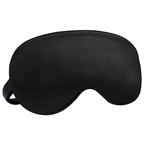 Audamp Schlafmaske mit verstellbarem Band, weich und leicht (Schwarz)