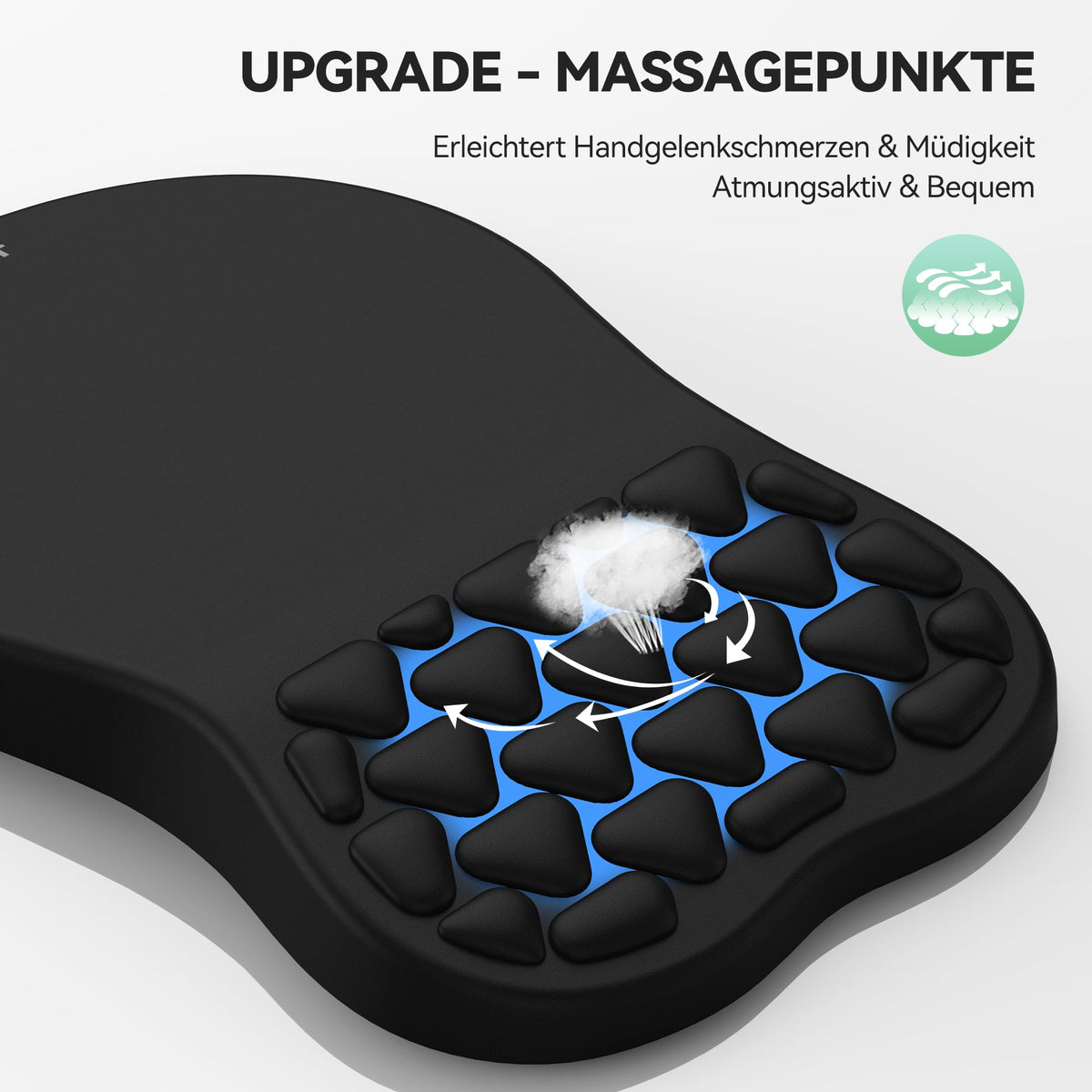 TECKNET Ergonomisches Mauspad, Memory-Schaum Mousepad mit Handauflage